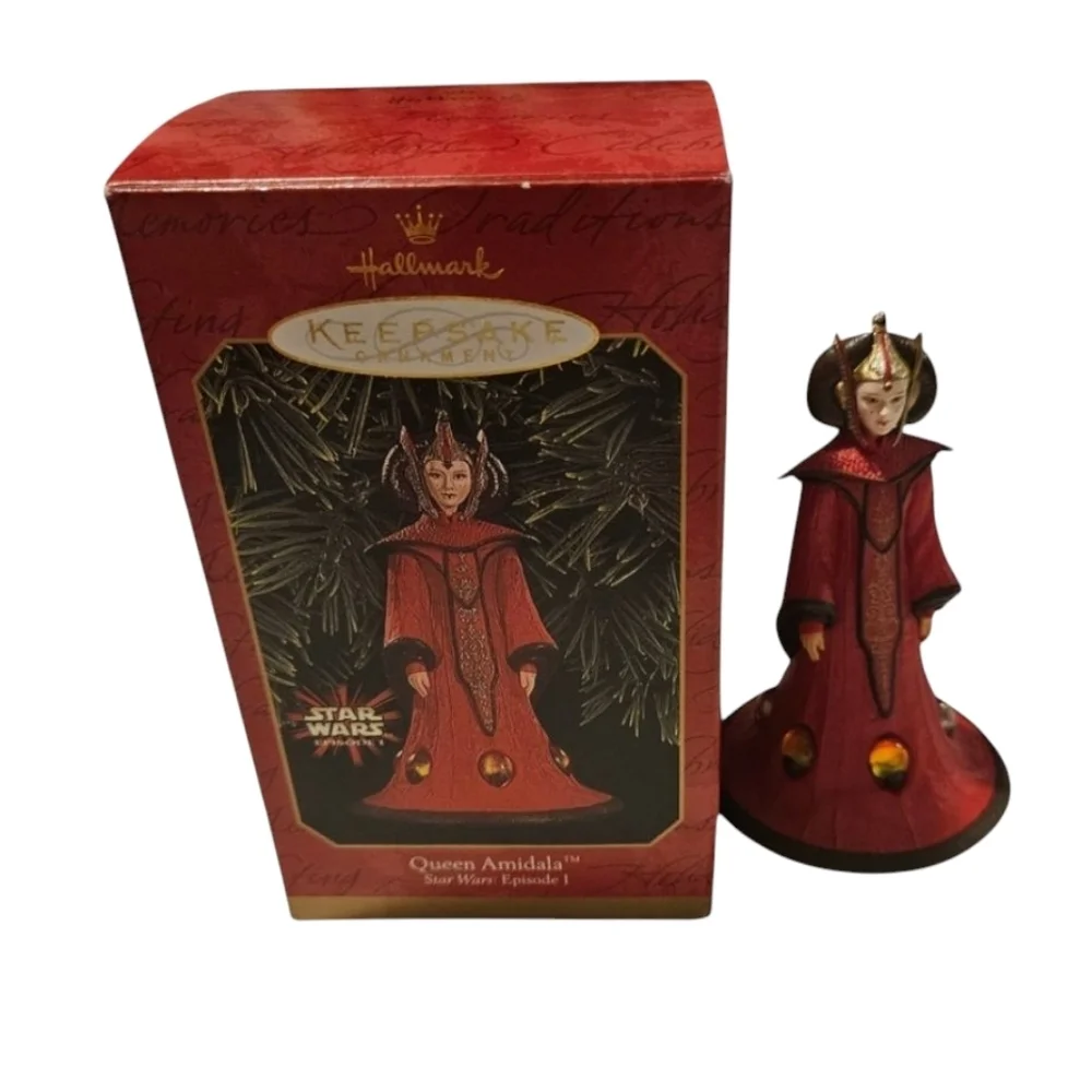 Vintage 1999 Hallmark Star Wars Queen Amidala Ornament Red Episode 1